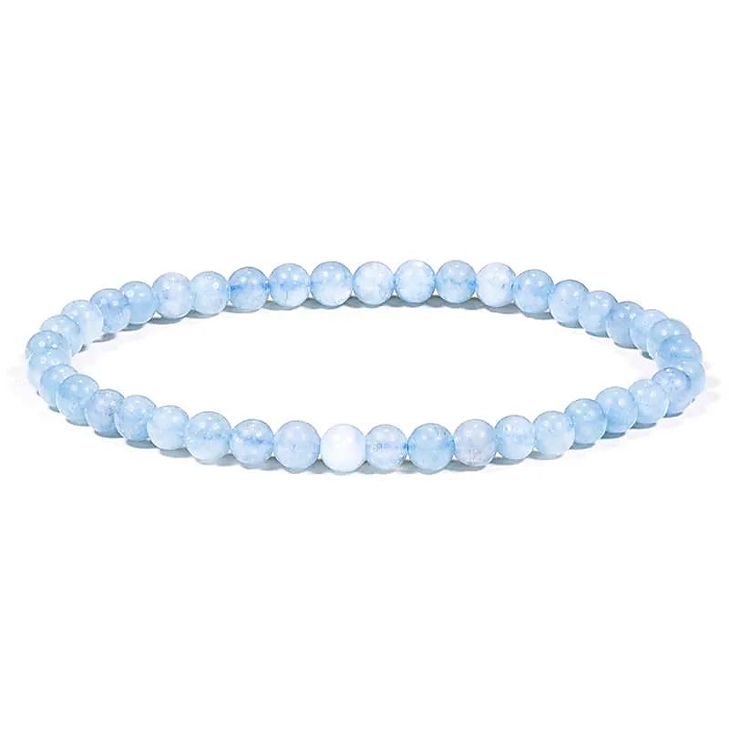 Bracelet Sérénité : aigue marine en pierres naturelles de 4mm